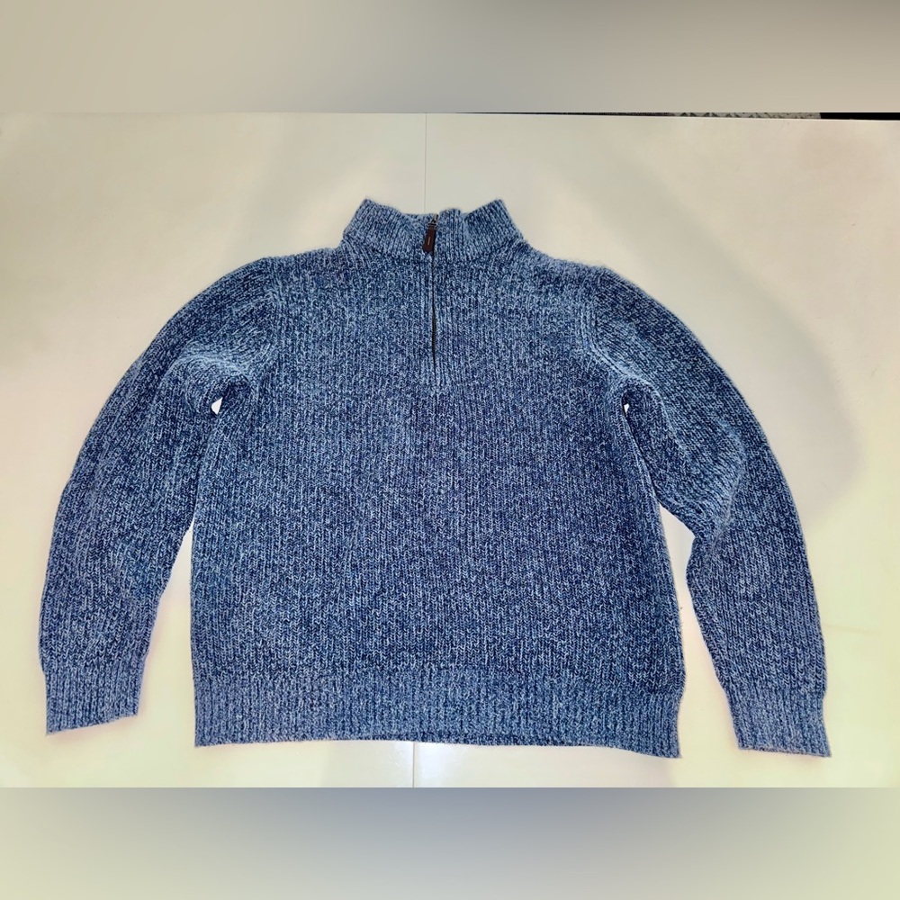 Cozy blue Half-Zip Knit Sweater – Timeless Style & Comfort
